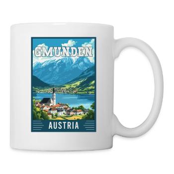 Explore the Lakeside Beauty of Gmunden in Austria - Mug - white - Right