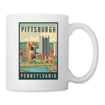 Explore Skyline of Pittsburgh in Pennsylvania - Mug - white - Right