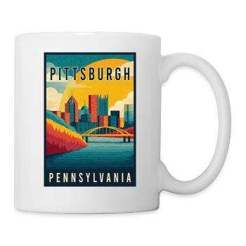 Discover Skyline of Pittsburgh in Pennsylvania - Mug - white - Right