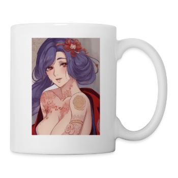 Geisha Bloom tätowiert - Tasse - Weiß - Rechts