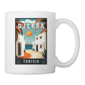 Erleben Sie Mittelmeer-Djerba in Tunesien - Tasse - Weiß - Rechts