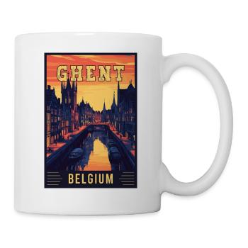 Explore Historic Charm of Ghent in Belgium - Mug - white - Right