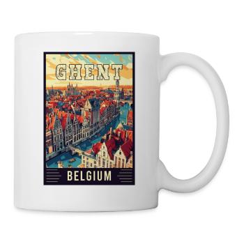 Discover Historic Charm of Ghent in Belgium - Mug - white - Right