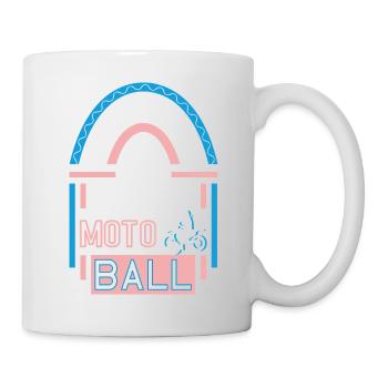 10 Jahre Motoball Jubiläum Motoballspieler Jubi - Tasse - Weiß - Rechts