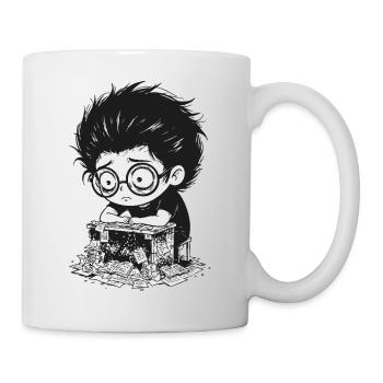 Student Overwhelmed Stress Exams Manga - Mug - white - Right