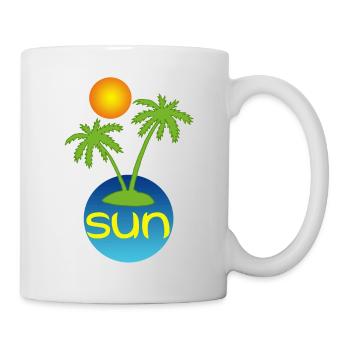 Le paradis au soleil  - Mug blanc - blanc - Droite