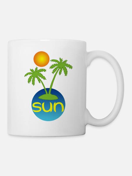 Paradies in der Sonne - Tasse - Weiß