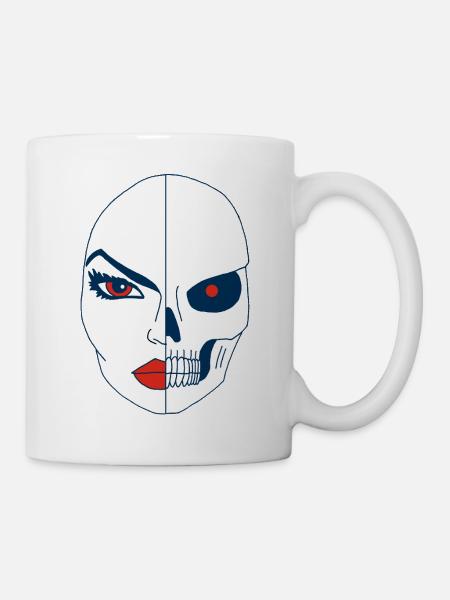 Tod und sein Gesicht - Tasse - Weiß