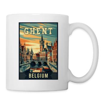 Experience Historic Charm of Ghent in Belgium - Mug - white - Right