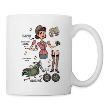 Poupée en papier Vintage Chic Adventurer - Mug blanc - blanc - Droite