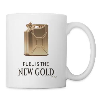 Le carburant est le nouvel humour Gold Benzin - Mug blanc - blanc - Droite