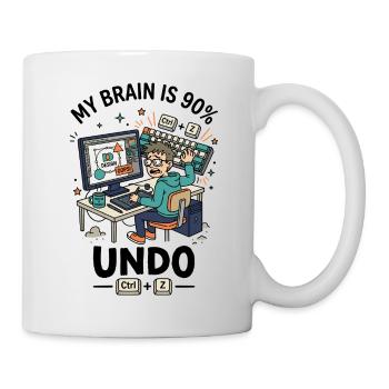 Designer Ctrl Z Panic Humor - Tasse - Weiß - Rechts