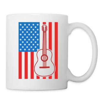 Guitar USA Flag - Mug - white - Right