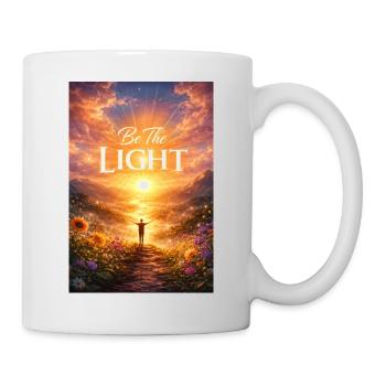 Sei das Licht bei Sonnenaufgang - Tasse - Weiß - Rechts