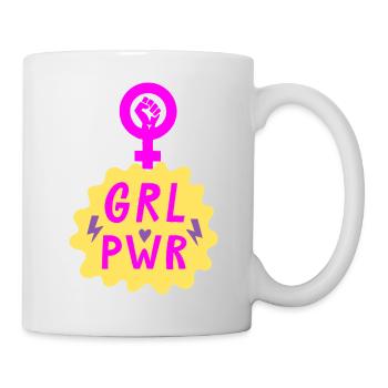 GIRL POWER – HEART OF STRENGTH! ♀ GIRLS SISTERS - Mug - white - Right