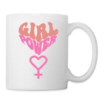 GIRL POWER – HEART OF STRENGTH! ♀ GIRLS SISTERS - Mug - white - Right