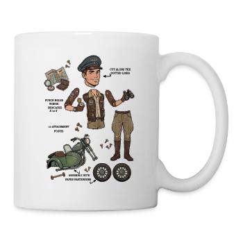 Poupée en papier Aventurière Robuste - Mug blanc - blanc - Droite