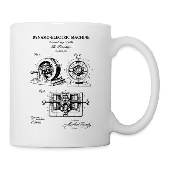 Plan de brevet pour machine électrique - Mug blanc - blanc - Droite