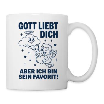 Gott liebt dich Favorit Engel Humor - Tasse - Weiß - Rechts