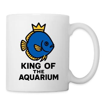 Der König des Aquariums gekrönten Diskusfisch - Tasse - Weiß - Rechts