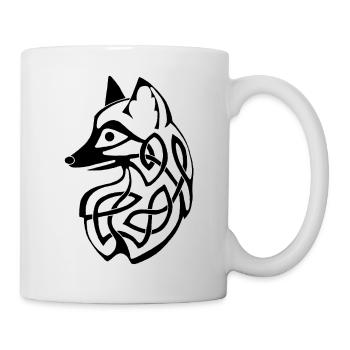 Black Celtic Fox - Mug - white - Right