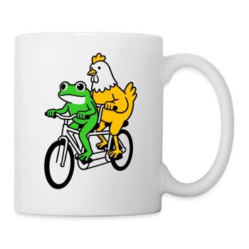 tandem bike - Mug - white - Right