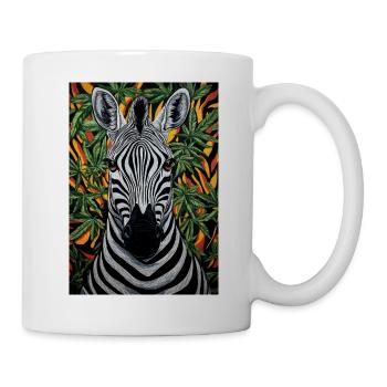 Un zèbre dans la jungle du cannabis - Mug blanc - blanc - Droite