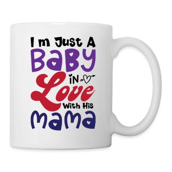 Typographie de Baby Love Mama - Mug blanc - blanc - Droite