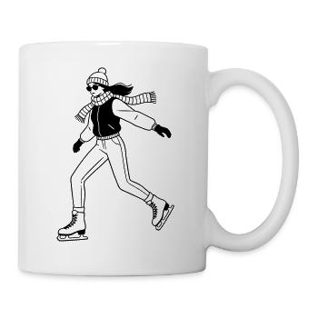 Schlittschuh - Tasse - Weiß - Rechts