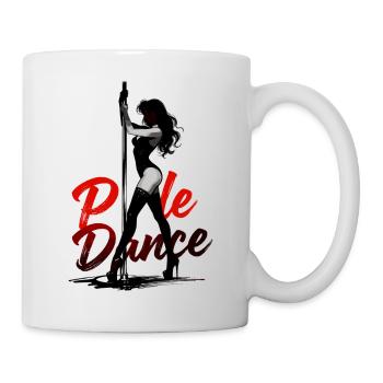 Pole Dance Silhouette – Elegant Pin-Up Art - Mug - white - Right