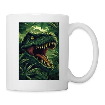 Jungle T-Rex Head Detail - Mug - white - Right