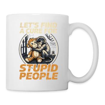 Lets find a cure for stupid people Monkey Punch - Mug - white - Right