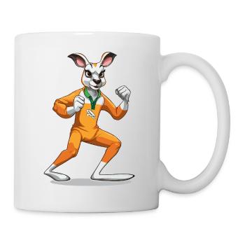 Salopette orange Kangaroo Battle Step - Mug blanc - blanc - Droite