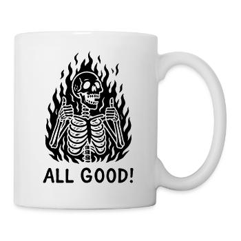 Squelette de Flamme Tout est bon - Mug blanc - blanc - Droite