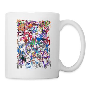 abstrakt - Tasse - Weiß - Rechts