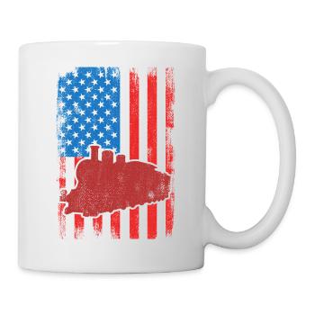July 4 USA Railroad - Mug - white - Right