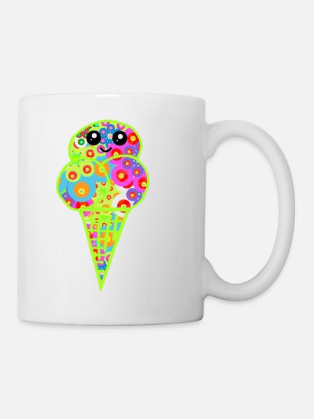 Retro Eis Vintage Kinder Kind 60er - Mug - white