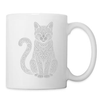 Hauskatze - Tasse - Weiß - Rechts