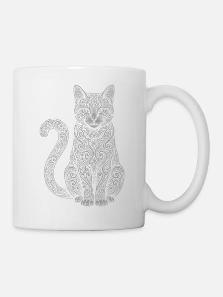 Hauskatze - Tasse - Weiß