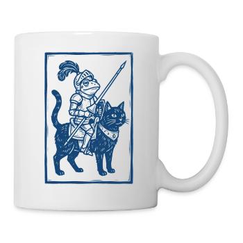 Chevalier Grenouille - Gravure sur bois Fantasy Art - Mug blanc - blanc - Droite