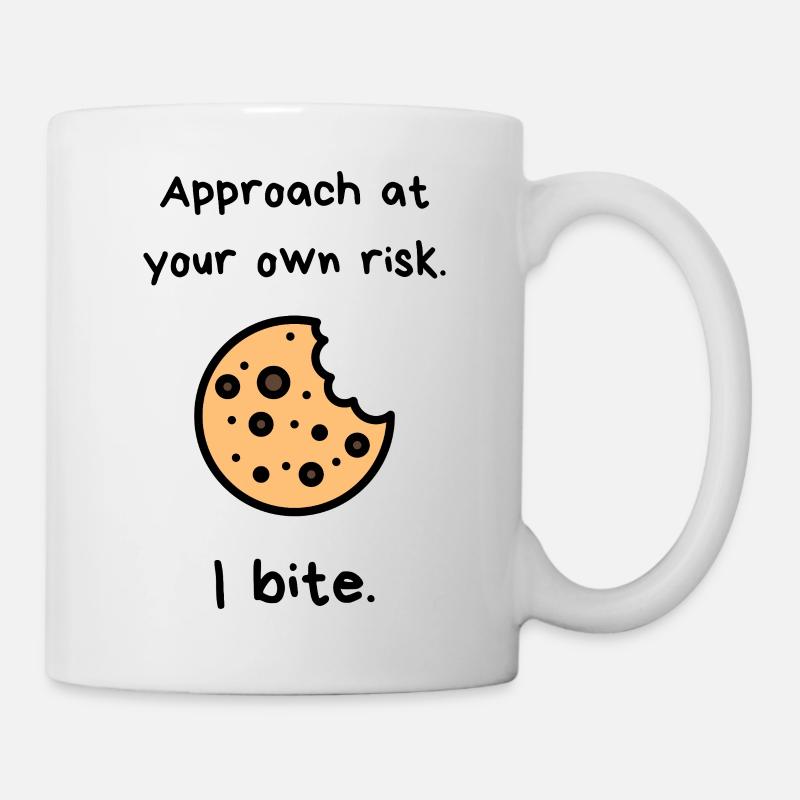 Approach At Your Own Risk – I Bite Cookie - Mug - white
