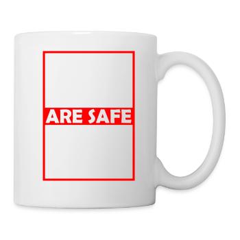 Nudés en sécurité avec moi - Mug blanc - blanc - Droite