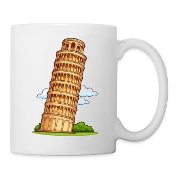 Dessin animé de la Tour de Pise - Mug blanc - blanc - Droite