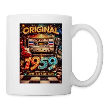 1959 Retro Rock Neon Kassette - Tasse - Weiß - Rechts