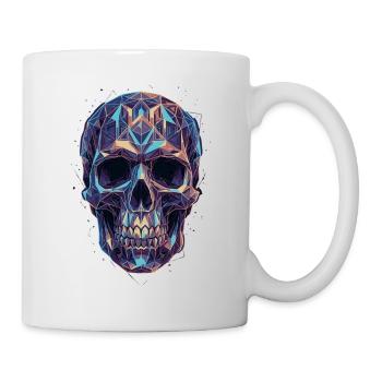 Geometric skull in a blaze of color - Mug - white - Right
