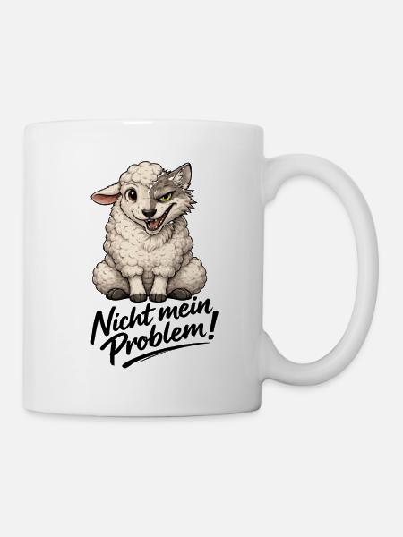 Schafwolf Mischwesen - Tasse - Weiß