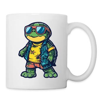 Turtle Comic Holiday - Mug blanc - blanc - Droite