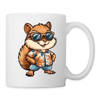 Vacances de bandes dessinées Squirrel - Mug blanc - blanc - Droite