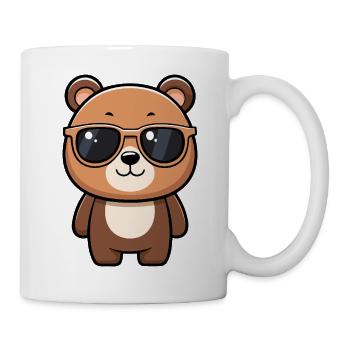 Ourson chic lunettes soleil - Mug blanc - blanc - Droite