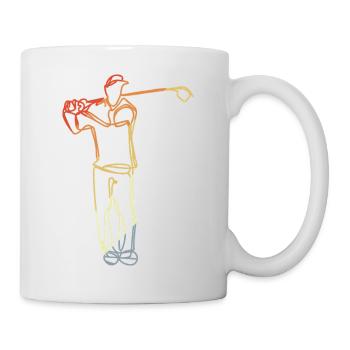 Golfer Vintage Look - Tasse - Weiß - Rechts